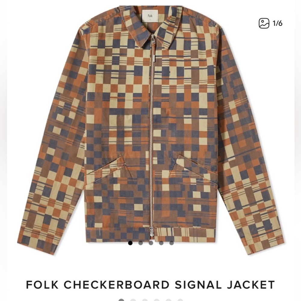 Folk Checkerboard Signal Jacket